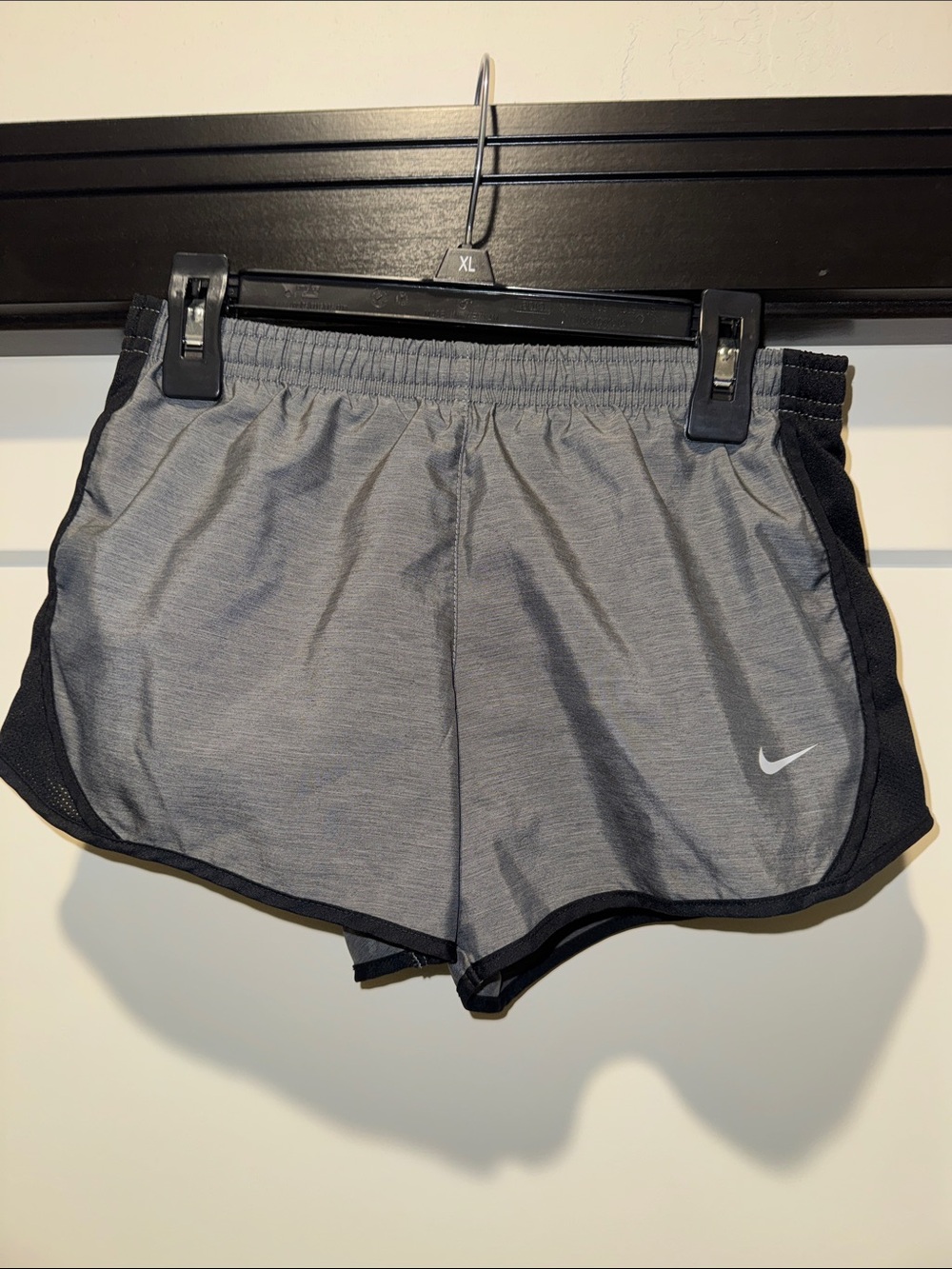 Nike Gray and Black Athletic Running Shorts